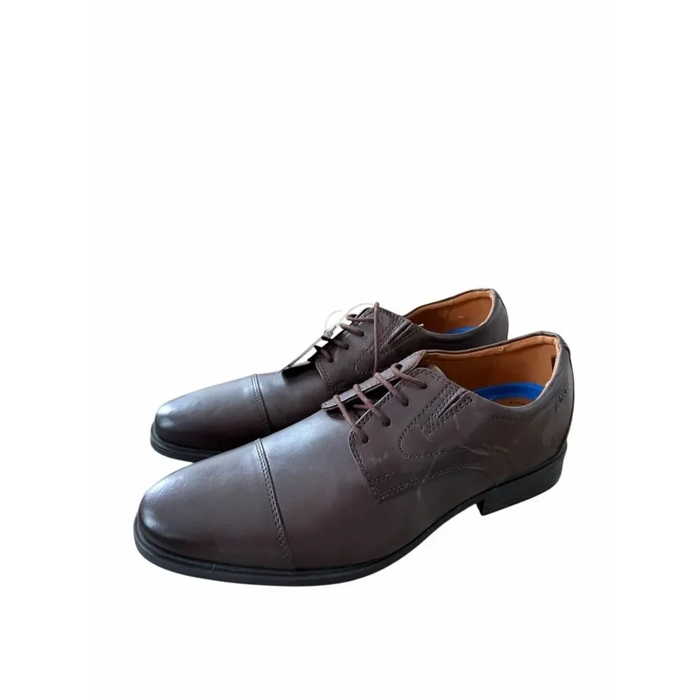 Clarks Whiddon Cap Toe Oxfords Dress Shoes‎ Lace Up in Brown Size 9H